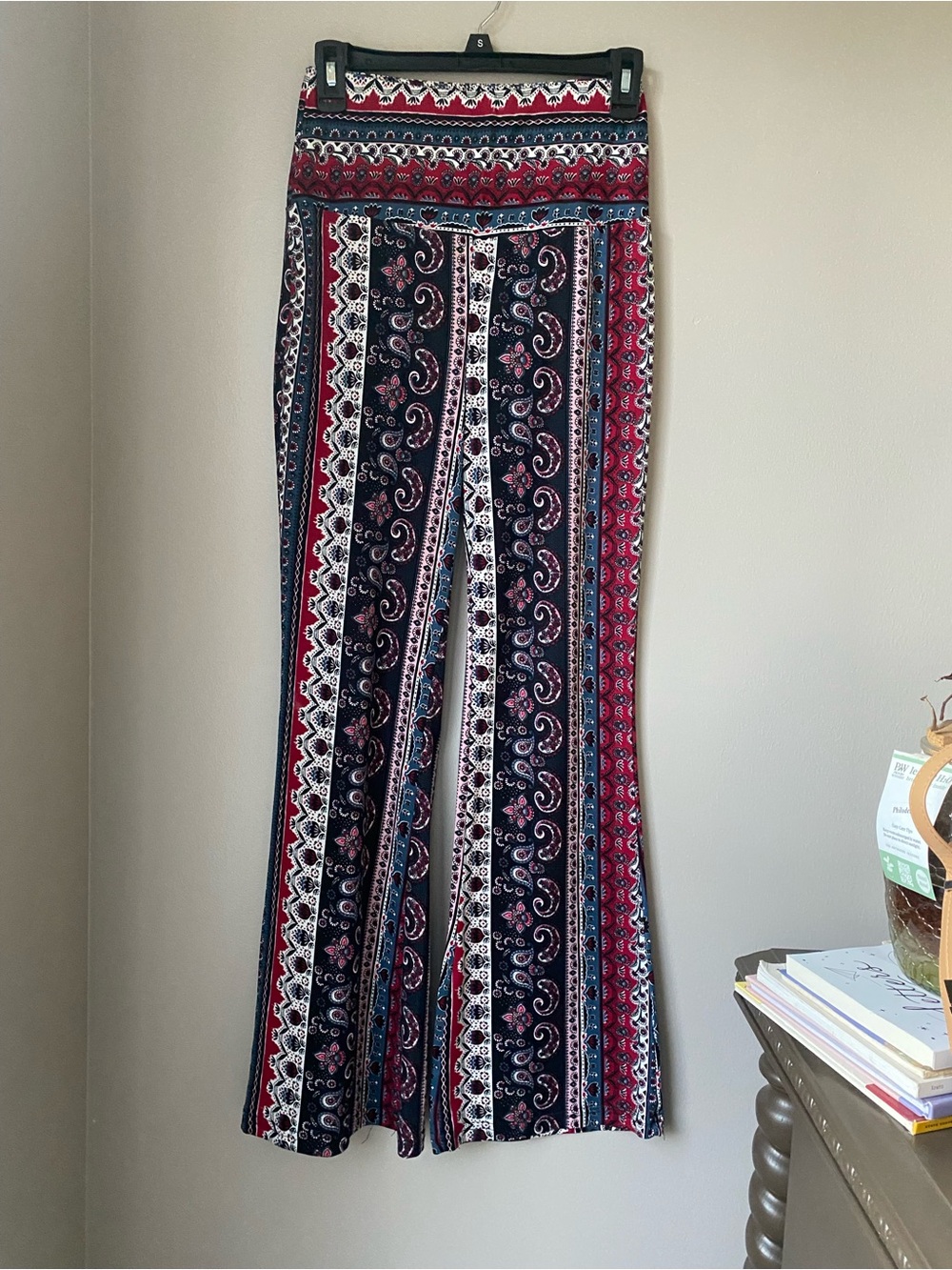 Bohemian High-Waisted Fold Over Flared Pants | Y2K Yoga Lounge Pants